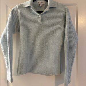 Norm Thompson Sky Blue V-Neck Sweater